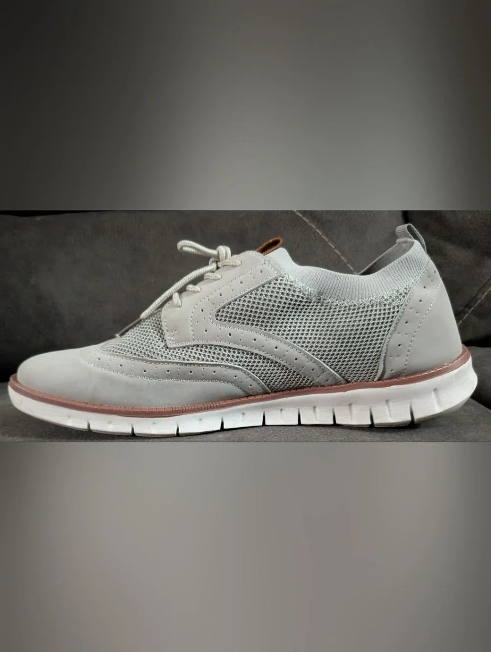 EUC Joomra LEFT Replacement Casual Walking Shoe Knit Sneaker Gray Men's Size 12